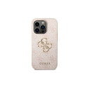Guess 4G Big Metal Logo case for iPhone 15 Pro - pink