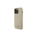 Guess Glitter Glossy Script case for iPhone 15 Pro Max - gold