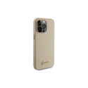Guess Glitter Glossy Script case for iPhone 15 Pro Max - gold