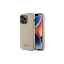 Guess Glitter Glossy Script case for iPhone 15 Pro - gold