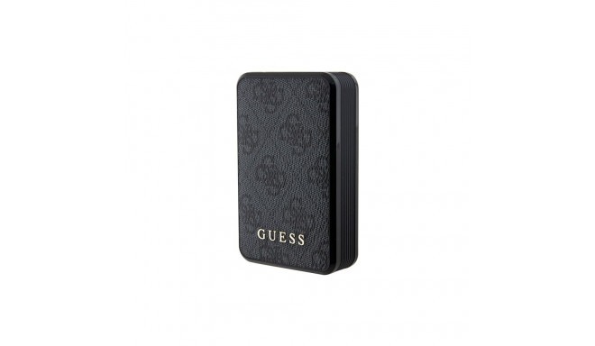 Guess Powerbank 18W GUPB10DP4GEGK 10000mAh black/black 4G Leather Metal Logo