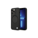 BMW BMHMP14XSILBK2 case for iPhone 14 Pro Max 6.7" - black Signature Liquid Silicone MagSafe
