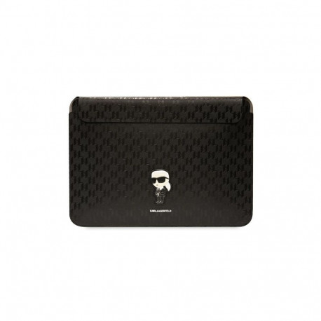 Karl Lagerfeld Saffiano Monogram Ikonik case for a 16" laptop - black