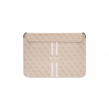 Guess 4G Printed Stripes cover for a 16" laptop - pink