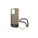 Guess GUHCP14LHGCOHK iPhone 14 Pro 6,1" czarny/black hardcase Translucent Pearl Strap