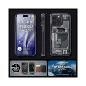 Spigen Ultra Hybrid Mag Case with MagSafe for iPhone 15 Pro - Dark Gray (Zero One Pattern)