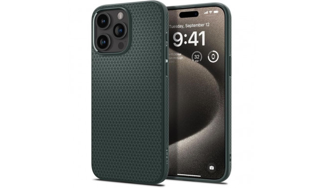 Spigen Liquid Air iPhone 15 Pro Max Case - Dark Green