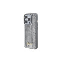 Guess Sequin Script Metal case for iPhone 15 Pro - silver
