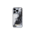 Guess Sequin Script Metal case for iPhone 15 Pro - silver