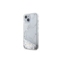 Guess Liquid Glitter Marble case for iPhone 14 - white