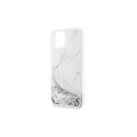 Guess Liquid Glitter Marble case for iPhone 14 - white