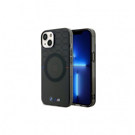 Case BMW BMHMP14SHGPK iPhone 14 6.1" grey/grey Pattern MagSafe