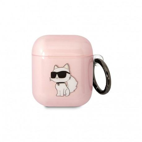 Karl Lagerfeld KLA2HNCHTCP Airpods 1/2 cover pink/pink Ikonik Choupette