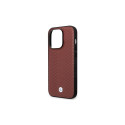 Case BMW BMHCP14X22RFGR iPhone 14 Pro Max 6.7" Burgundy/burgundy Leather Diamond Pattern