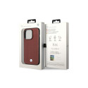 Case BMW BMHCP14X22RFGR iPhone 14 Pro Max 6.7" Burgundy/burgundy Leather Diamond Pattern