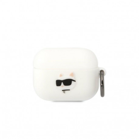 Karl Lagerfeld KLAPRUNCHH AirPods Pro cover white/white Silicone Choupette Head 3D
