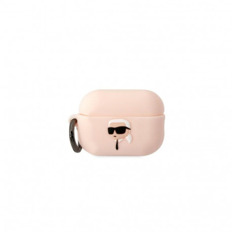 Karl Lagerfeld KLAP2RUNIKP AirPods Pro 2 cover pink/pink Silicone Karl Head 3D