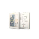 Set Guess GUBPP14SH4EACSB Case+ Charger iPhone 14 6.1" blue/blue hard case 4G Print MagSafe