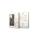 Set Guess GUBPP14LH4EACSK Case+ Charger iPhone 14 Pro 6.1" black/black hard case 4G Print MagSafe