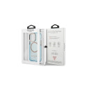 Guess Gold Outline Translucent MagSafe case for iPhone 13 Pro / iPhone 13 - blue
