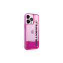 Karl Lagerfeld KLHCP14LLCKVF iPhone 14 Pro 6,1" różowy/pink hardcase Liquid Glitter Elong Karl Lagerfeld KLHCP14LLCKVF iPhone 14 Pro 6,1" różowy/pink hardcase Liquid Glitter Elong