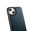 iCarer Leather Oil Wax case covered with natural leather for iPhone 14 blue (WMI14220717-BU)