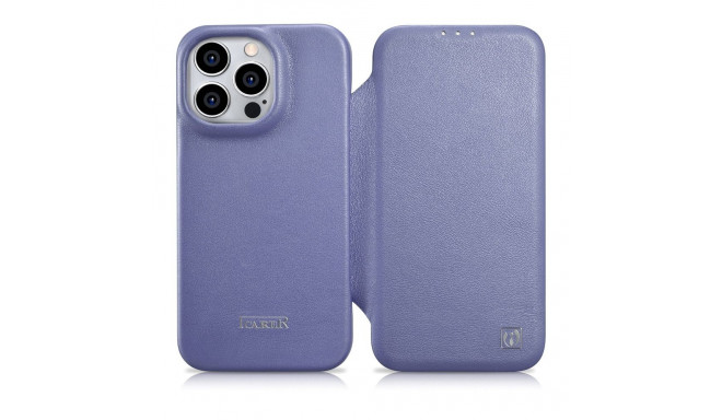 iCarer CE Premium Leather Folio Case iPhone 14 Pro Magnetic Flip Leather Folio Case MagSafe Light Pu