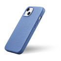 iCarer Litchi Premium Leather Case iPhone 14 Magnetic Leather Case with MagSafe Light Blue (WMI14220