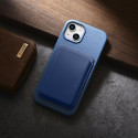 iCarer Litchi Premium Leather Case iPhone 14 Magnetic Leather Case with MagSafe Light Blue (WMI14220