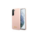 Guess GUHCS22MLSLMGPP S22+ S906 pink/pink hardcase Silicone Script Metal Logo