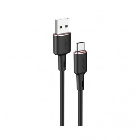 Acefast USB cable - USB Type C 1.2m, 3A black (C2-04 black)