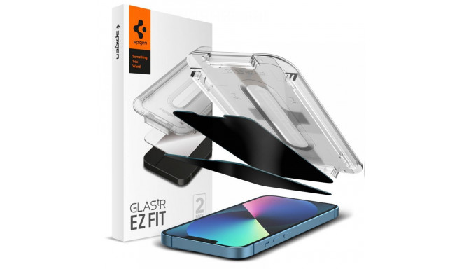 Spigen Glas.tR EZ Fit Privacy Tempered Glass for iPhone 13 / 13 Pro / 14 / 16e - 2 pcs.