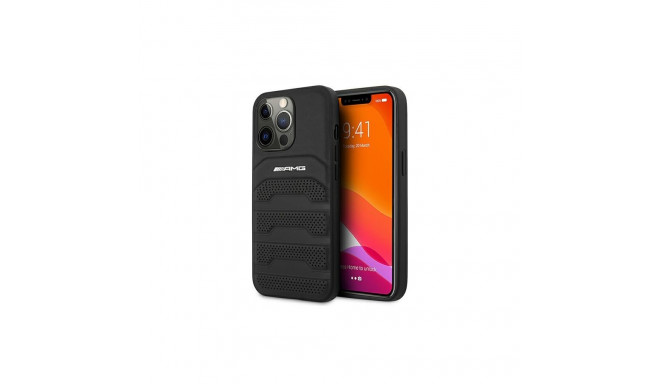 AMG Leather Debossed Lines case for iPhone 13 Pro / iPhone 13 - black