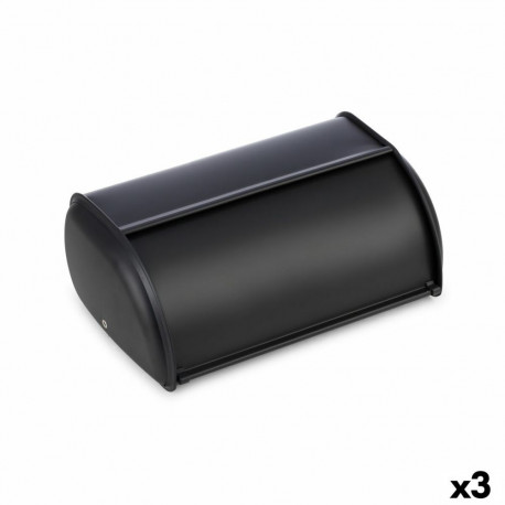 Leivakorv Quttin Must Metall 43,5 x 27,5 x 18,5 cm (3 Ühikut)