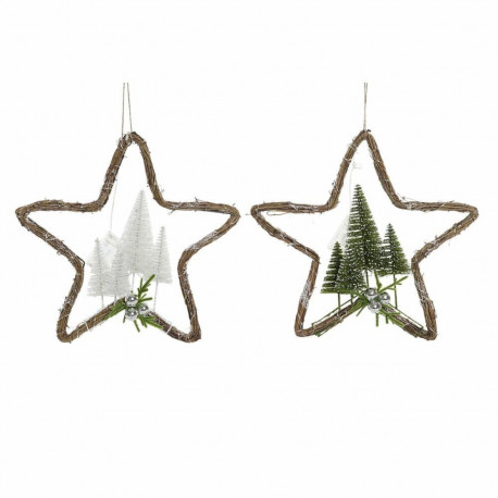 Jõuluehe DKD Home Decor Rotang (2 pcs) (43 x 10 x 43 cm)