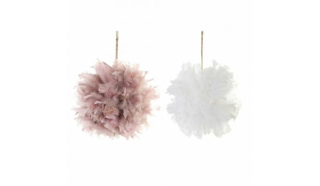 Christmas bauble DKD Home Decor Foam Feather (40 x 40 x 40 cm) (2 pcs)