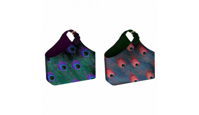 Magazine rack DKD Home Decor Polyester (2 pcs) (45 x 20 x 40 cm)