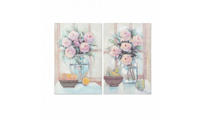 Canvas DKD Home Decor Canvas MDF Wood 60 x 2,5 x 90 cm