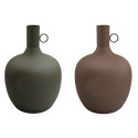 Vaas DKD Home Decor Alumiinium Linna (27 x 27 x 43 cm) (2 Ühikut)
