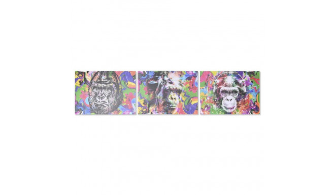 Canvas DKD Home Decor Canvas MDF Wood 70 x 1,8 x 50 cm