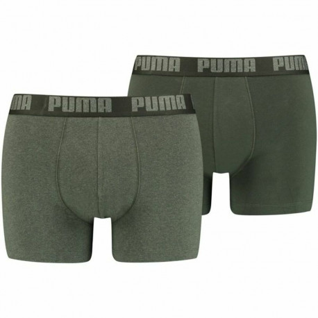 Men's Boxer Shorts Puma Basic 2 Pieces Dark green - L