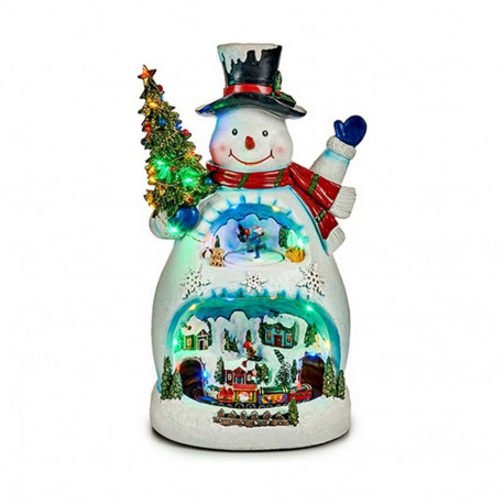 LED jõulukaunistus Lumememm Krist+ FQ198001 FQ198001 Valge Lumivalgekesest nukk Linn 25,5 x 47 x 29 