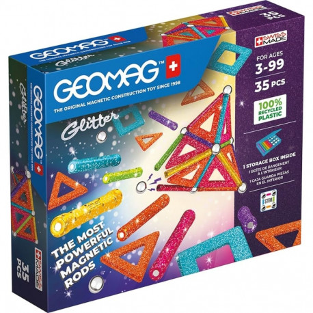Playset Geomag Glitter (35 Pieces)