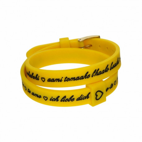 Naiste Käevõru il mezzometro I LOVE YOU GOLD - BRACCIALE IN SILICONE/SILICONE BRACELET