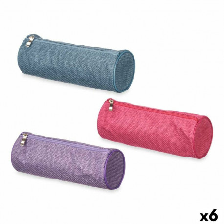 Cylindrical School Case Pincello 445 445 Blue Purple Pink 22 x 8 x 8 cm (6 Units)