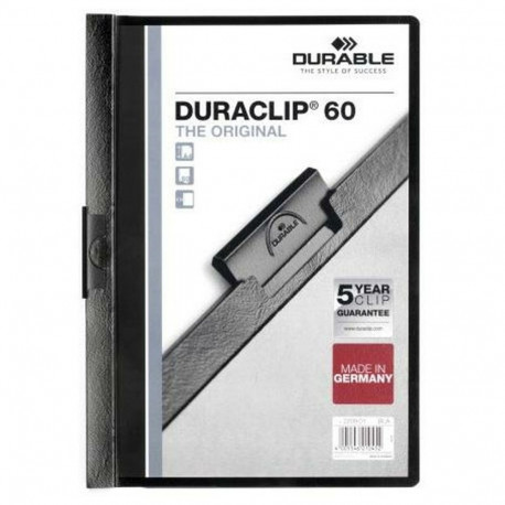 Dokumendimapp Durable Duraclip 60 Must Läbipaistev A4 25 Tükid, osad