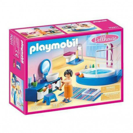 Playset Dollhouse Bathroom Playmobil 70211 Vannid (51 pcs)