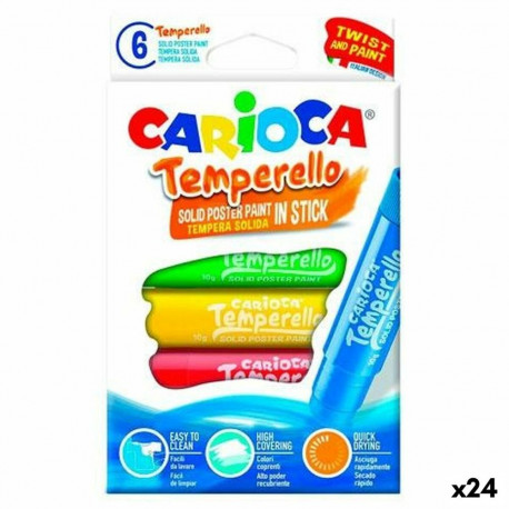 Tempera Carioca Temperello 6 Tükid, osad (24 Ühikut)