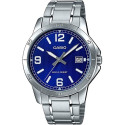 Meeste Kell Casio CASUAL DATE STEEL - BLUE Hõbedane (Ø 41,5 mm) (Ø 47 mm)