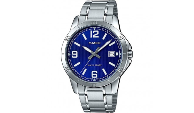 Meeste Kell Casio CASUAL DATE STEEL - BLUE Hõbedane (Ø 41,5 mm) (Ø 47 mm)